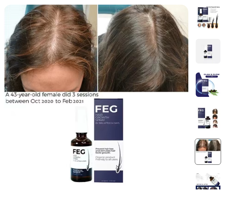 FEG Hair Growth Spray 50ml – Fast-Acting Formula for Thicker, Fuller Hair